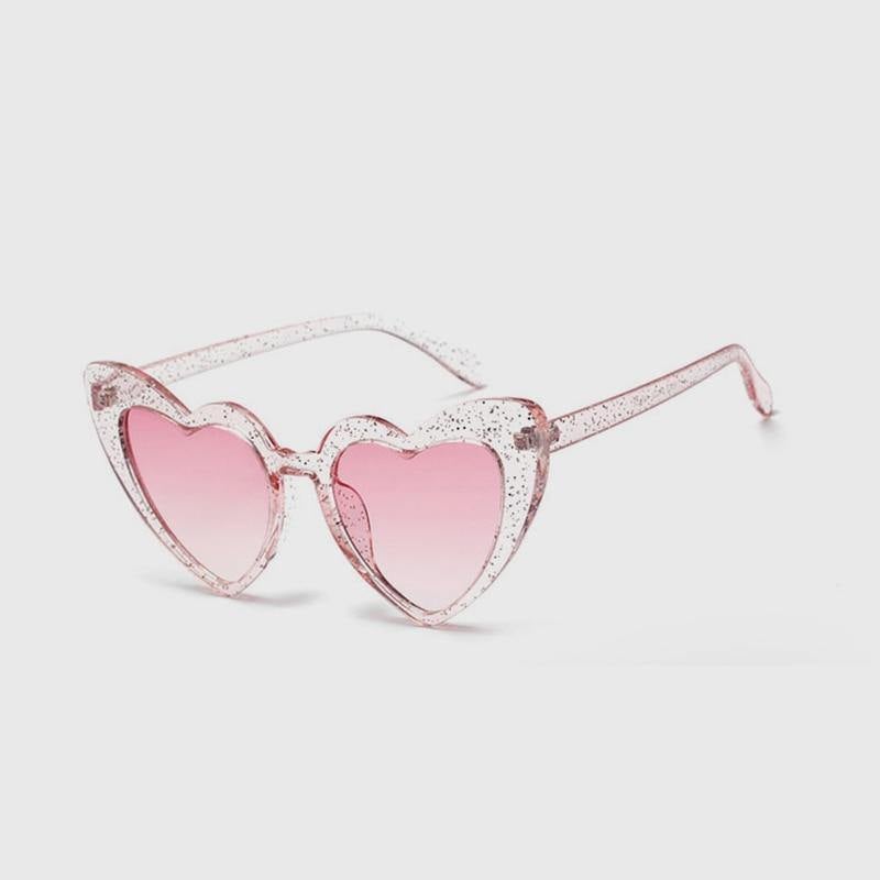 Love Heart Women's Stylish Sunglasses - AM APPAREL