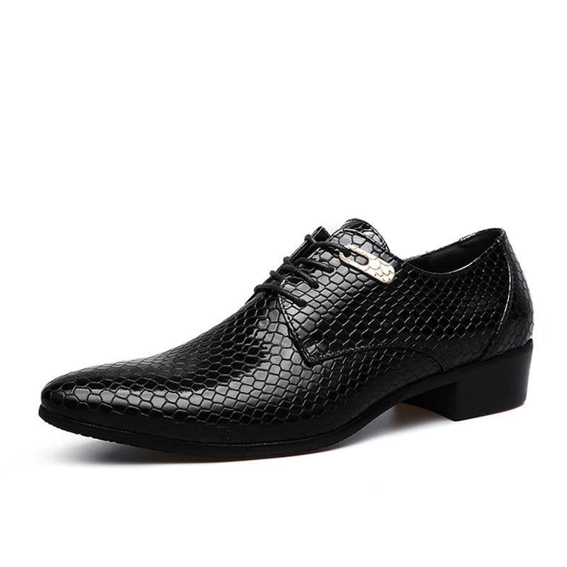 MAZE Men's Python Pattern Oxfords Shoes - AM APPAREL