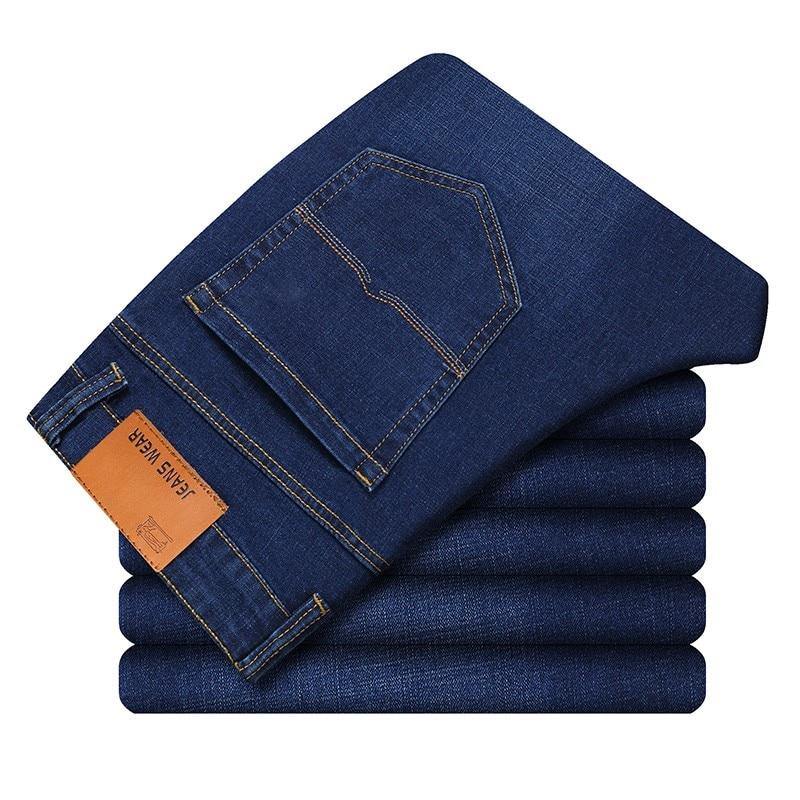 Men's Autumn Business  Style Elastic Jeans - AM APPAREL