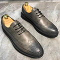 Men's Brogue Leather Formal Shoes - AM APPAREL