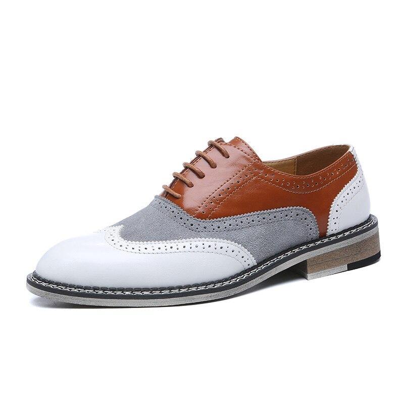 Men's Brogues Lace-Up Bullock Business Oxford Shoes - AM APPAREL