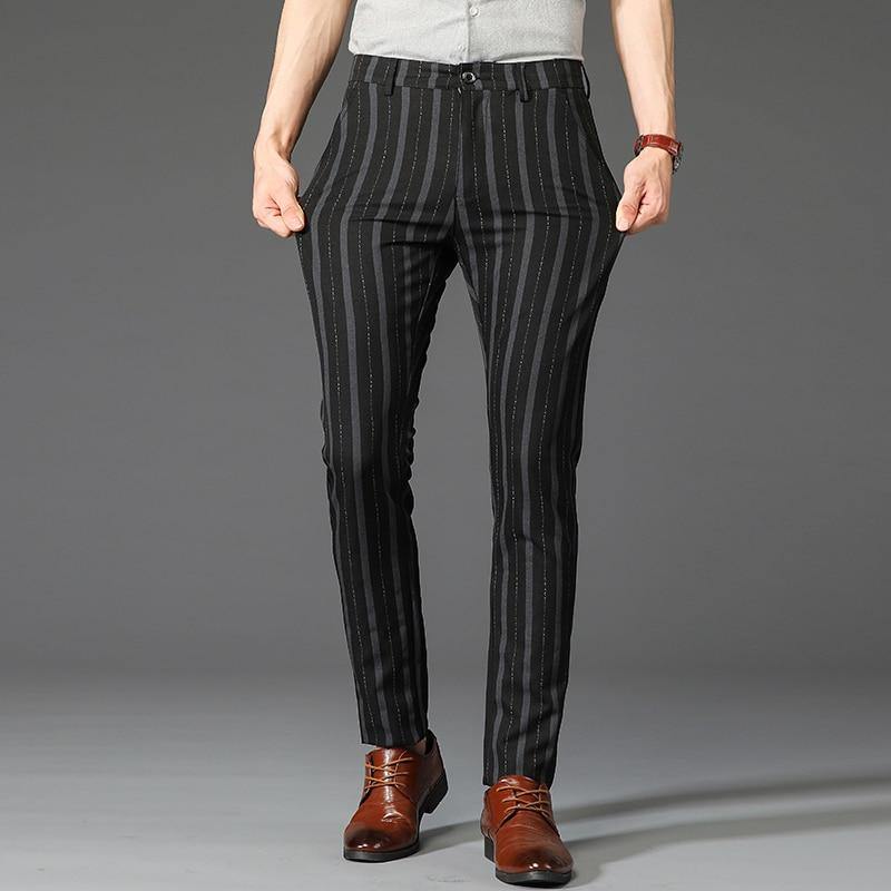 Men's Classic Business Designer Suit Pants - AM APPAREL