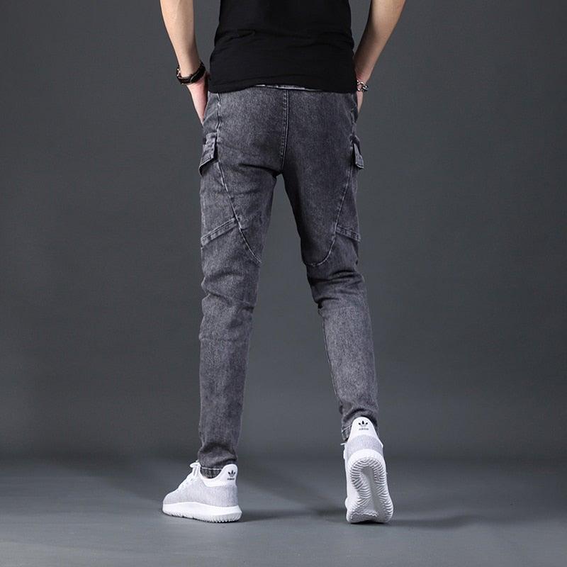 Men's Designer Cargo Slim Fit Stretchy Pants - AM APPAREL