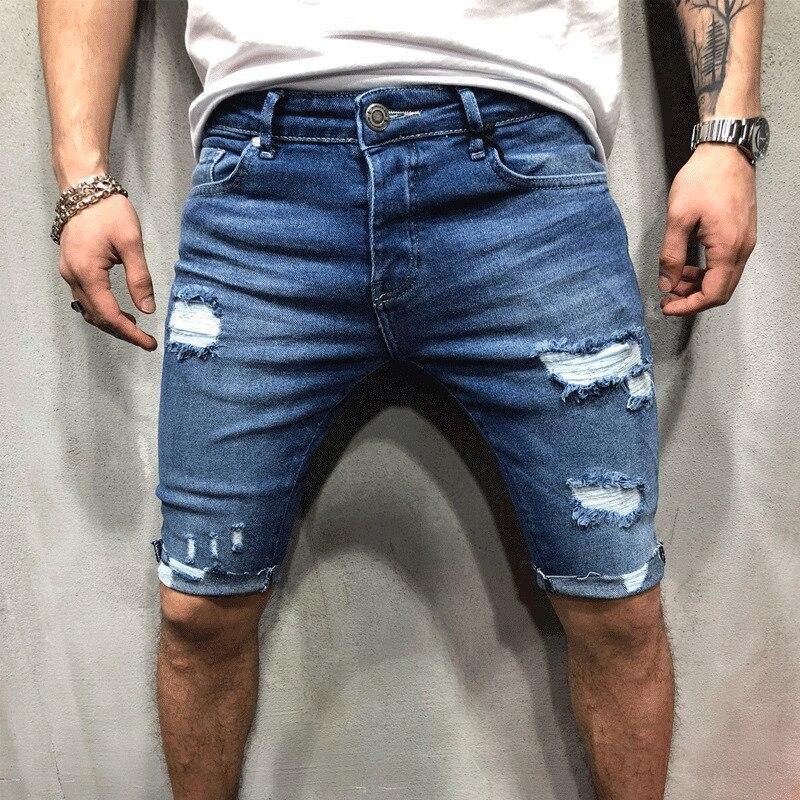 Men's Distressed Jean Shorts - AM APPAREL