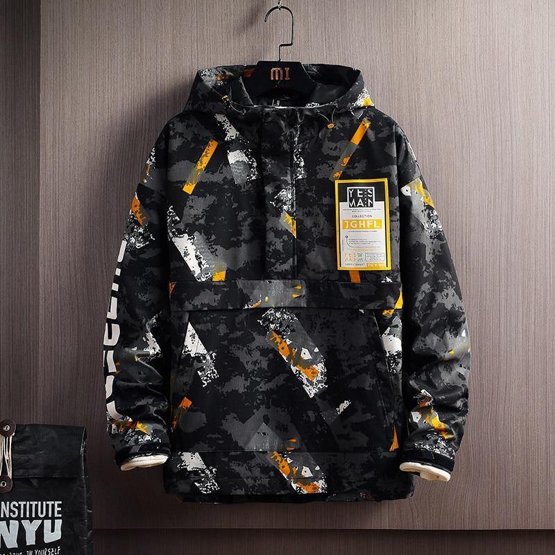 Men's Fashion Skateboard Rain Coat Hooded Jacket - AM APPAREL