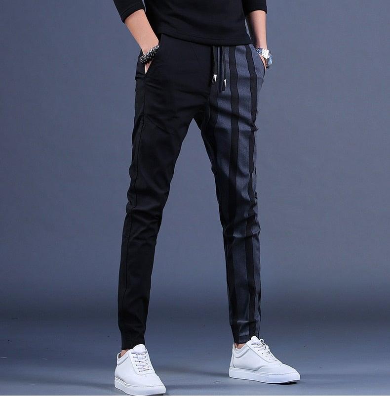 Men's Fashion Stripe Casual Joggers - AM APPAREL