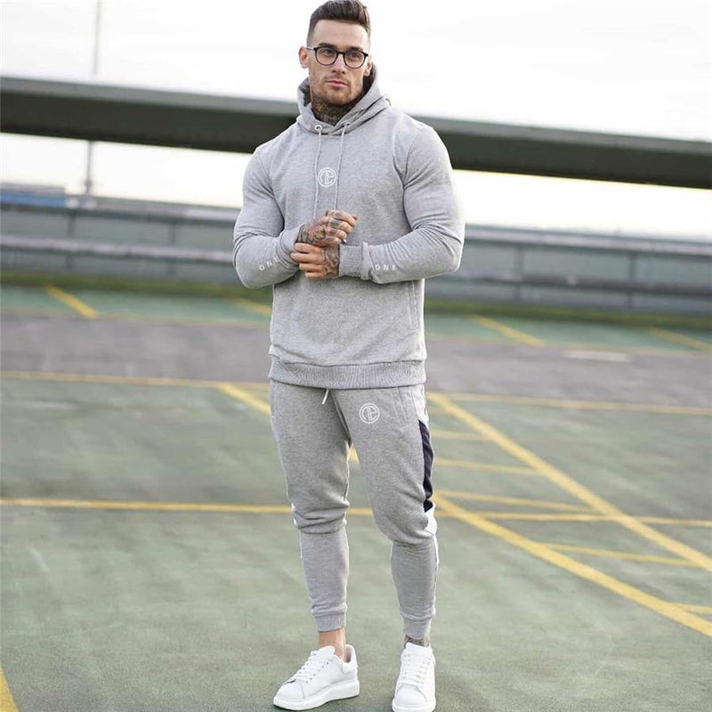 Men's Fitness Hooded Tracksuit - AM APPAREL