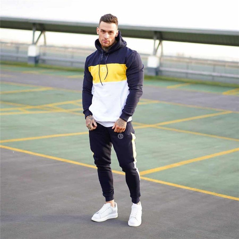 Men's Fitness Hooded Tracksuit - AM APPAREL