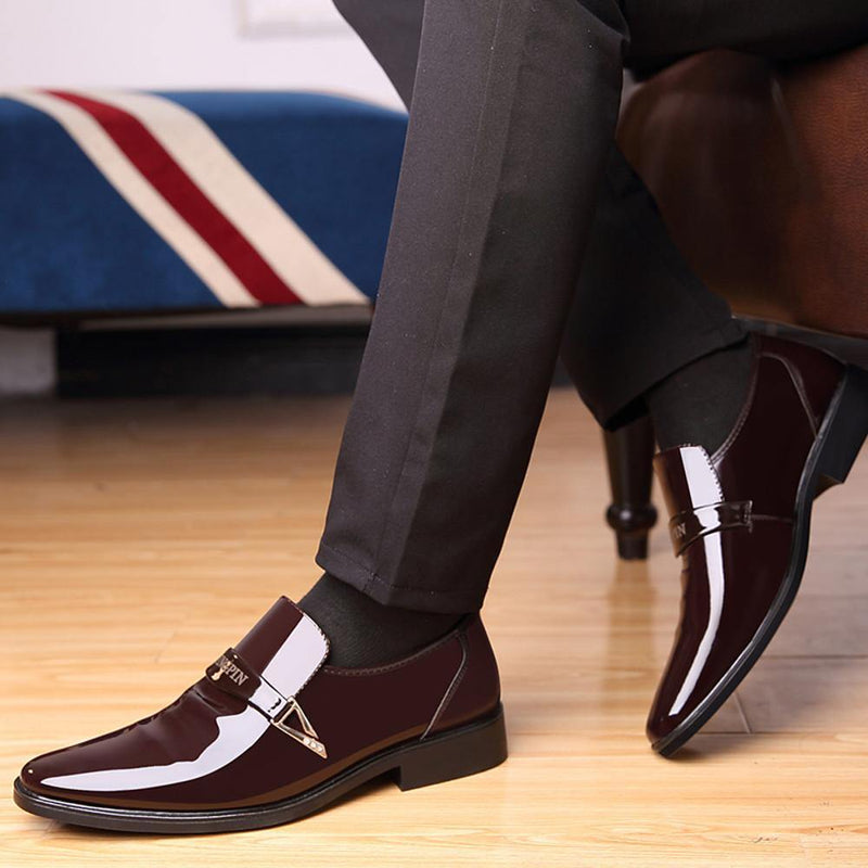 Men's Formal Leather British Oxfords Shoes - AM APPAREL