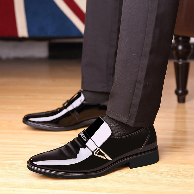 Men's Formal Leather British Oxfords Shoes - AM APPAREL