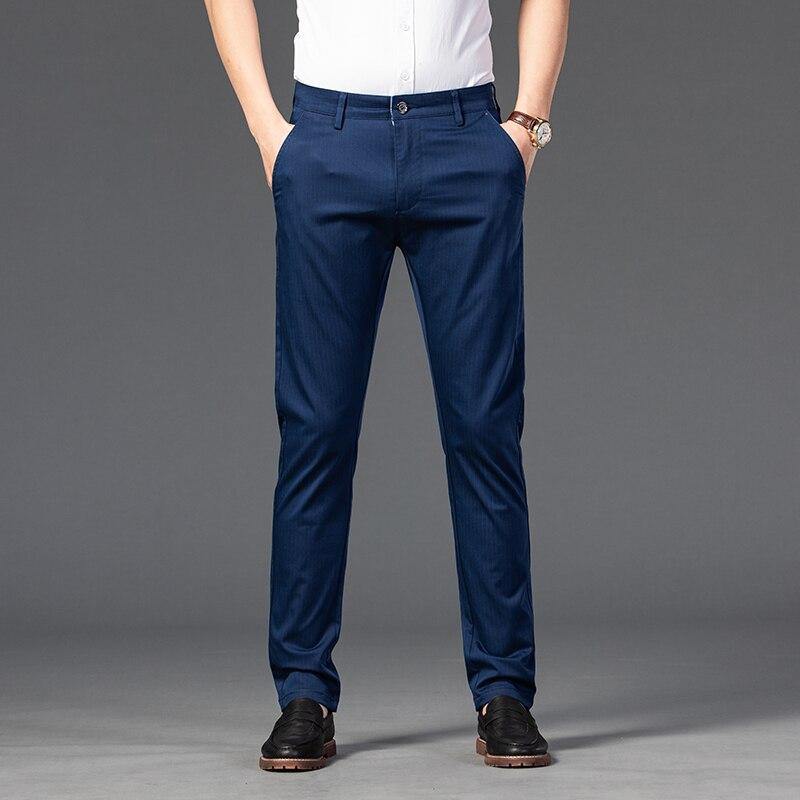 Men's Formal Regular Fit Stretch Pants - AM APPAREL