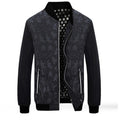 Men's Geometric Round Neck Polyester Jacket - AM APPAREL