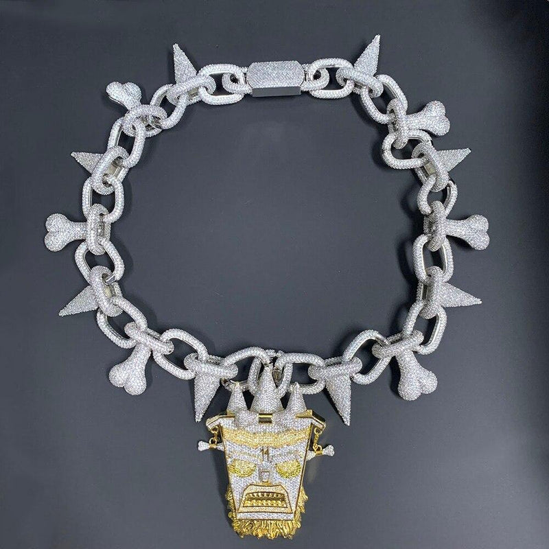 Men's Hip Hop Big Iced Out Bling Chain - AM APPAREL