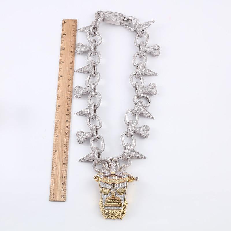 Men's Hip Hop Big Iced Out Bling Chain - AM APPAREL