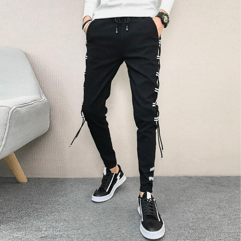 Men's Korean Style Streetwear Slim Fit Pants - AM APPAREL