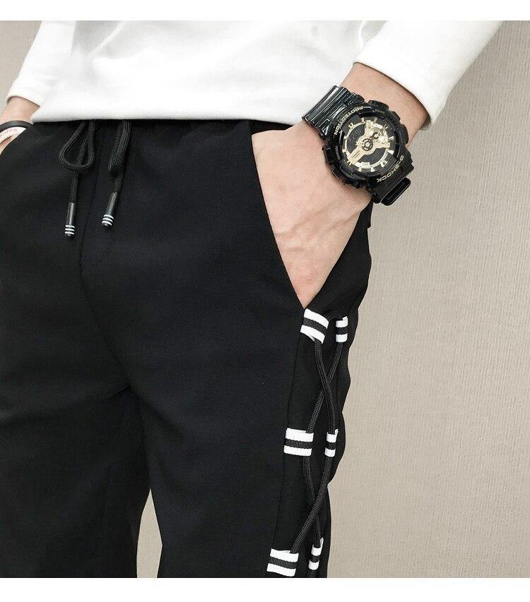 Men's Korean Style Streetwear Slim Fit Pants - AM APPAREL