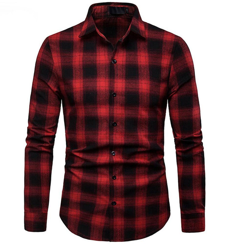 Men's Light Weight Plaid Shirt - AM APPAREL