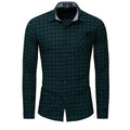 Men's Long Sleeve Regular Fit Plaid Shirt - AM APPAREL