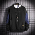 Men's Patchwork Casual O-neck Sweatshirt - AM APPAREL