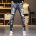 Men's Patchwork Korean Style Jeans - AM APPAREL