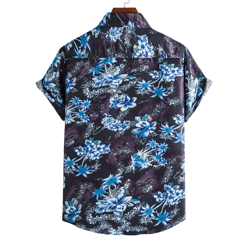 Men's Short-Sleeved Casual Beach Shirt - AM APPAREL