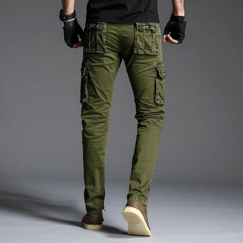 Men's Side Pocket Casual Cargo Pants - AM APPAREL