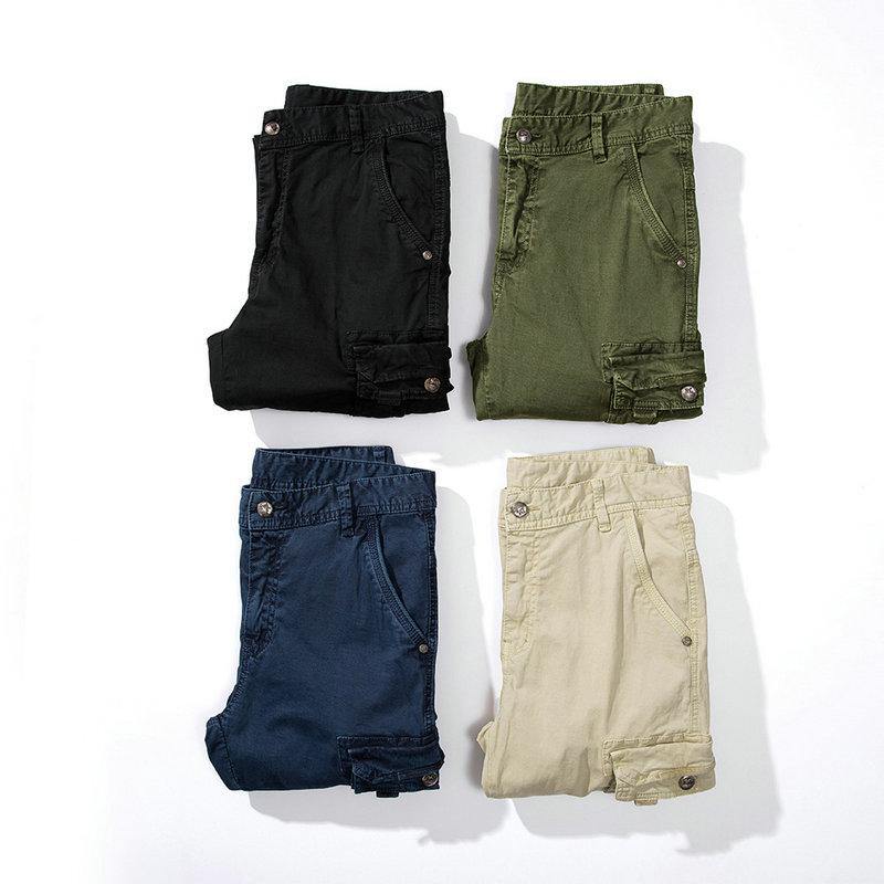 Men's Side Pocket Casual Cargo Pants - AM APPAREL