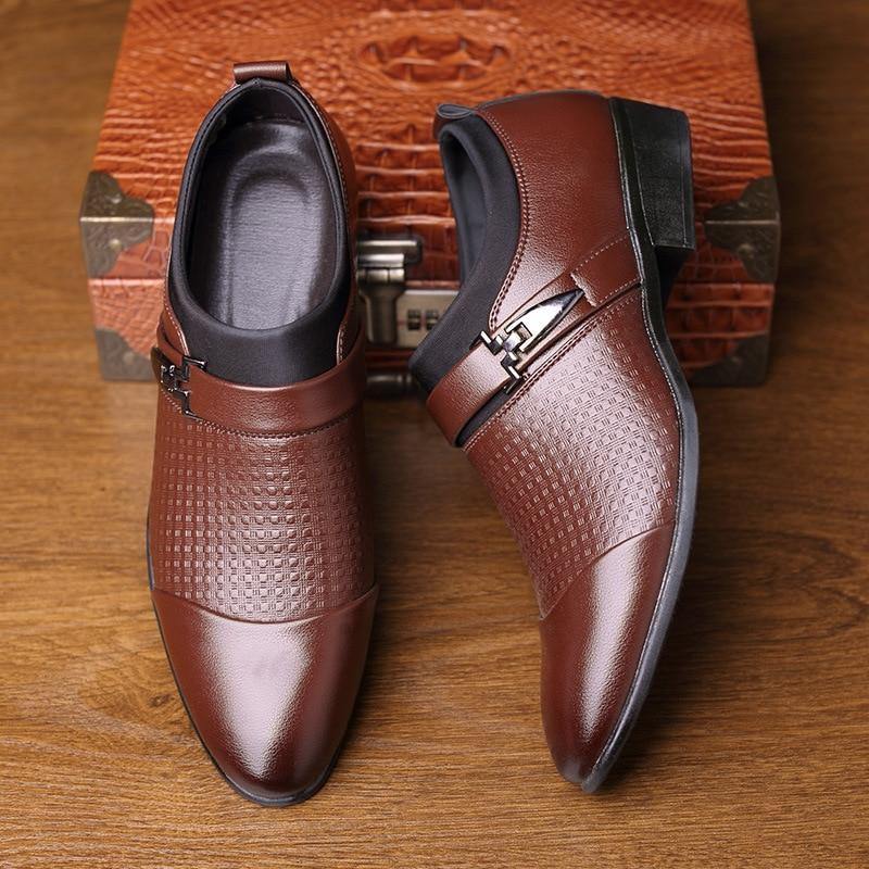 Men's Slip On Oxford Business Shoes - AM APPAREL