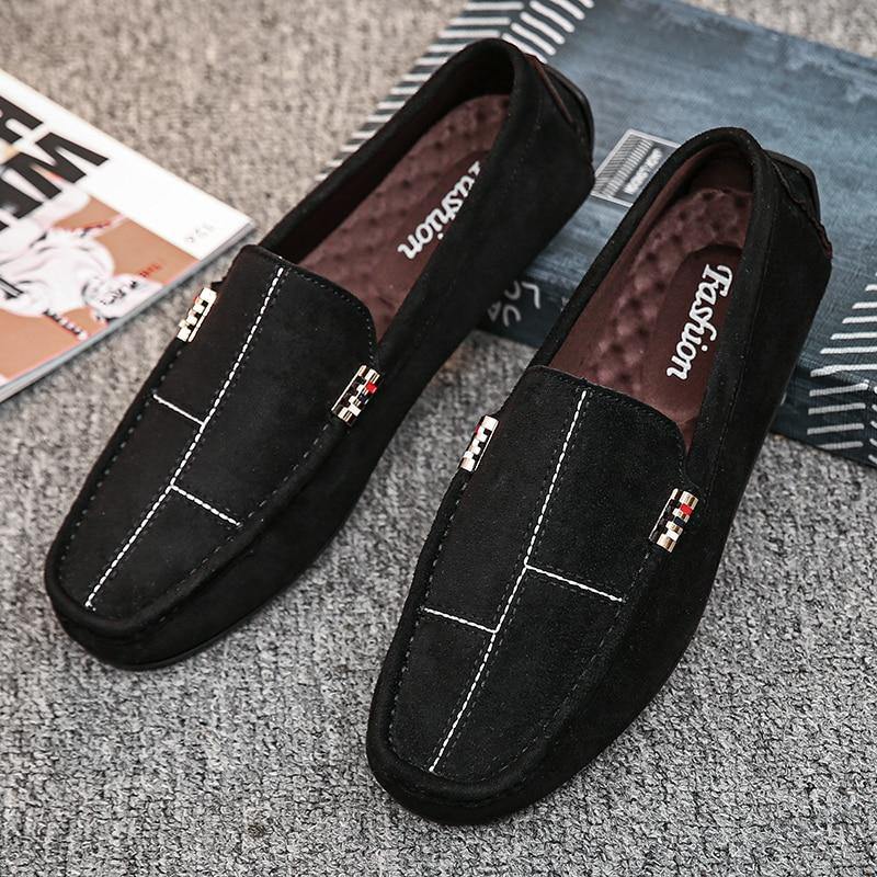 Men's Soft Comfortable Flock Loafers - AM APPAREL