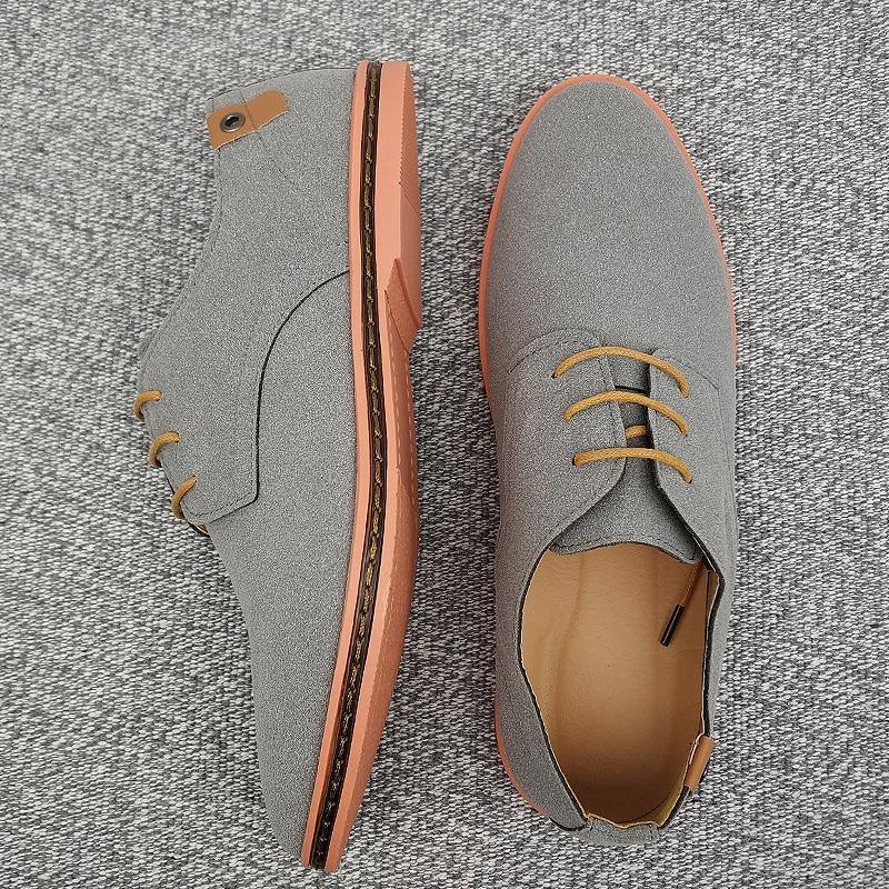 Men's Suede Oxford Casual Shoes - AM APPAREL