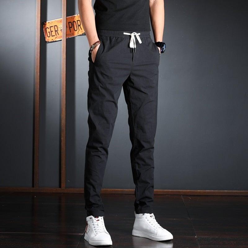 Men's Summer Elastic Waist Casual Pants - AM APPAREL