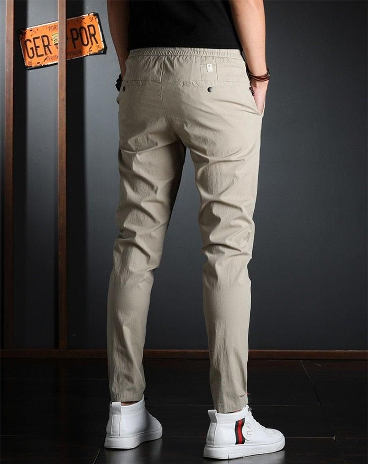 Men's Summer Elastic Waist Casual Pants - AM APPAREL