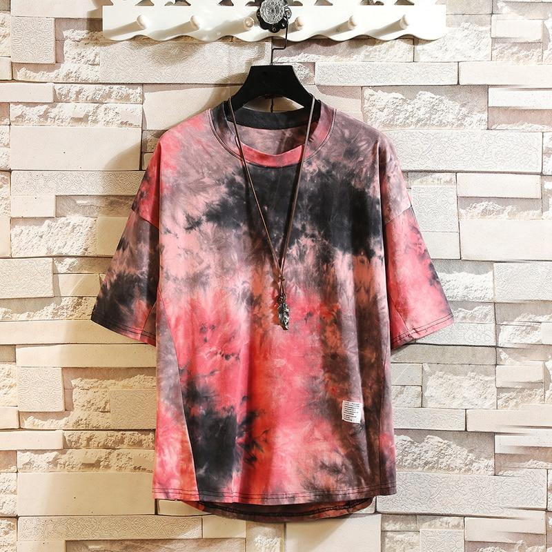 Men's Tie Dye Loose Fit Summer T-Shirt - AM APPAREL