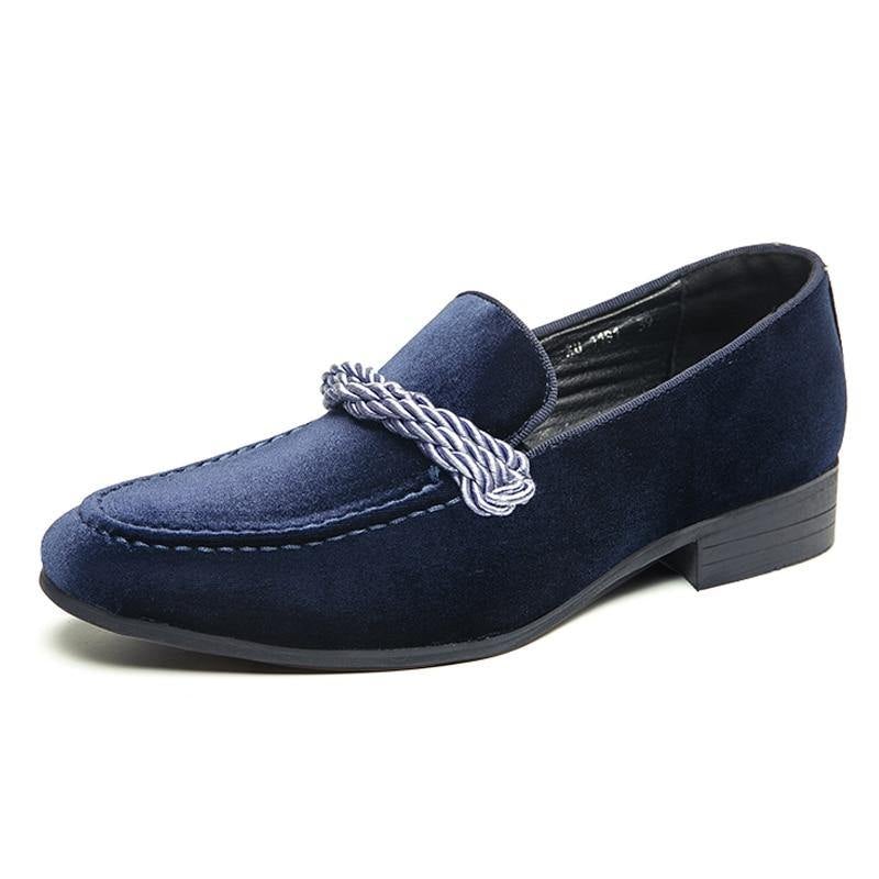 Men's Velvet Comfy Formal Loafers - AM APPAREL