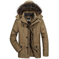 Men's Warm Thick Winter Fleece Parkas Jacket - AM APPAREL