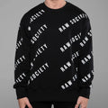 RAW SOCIETY Men's O-Neck Long Sleeves Casual Sweatshirts - AM APPAREL