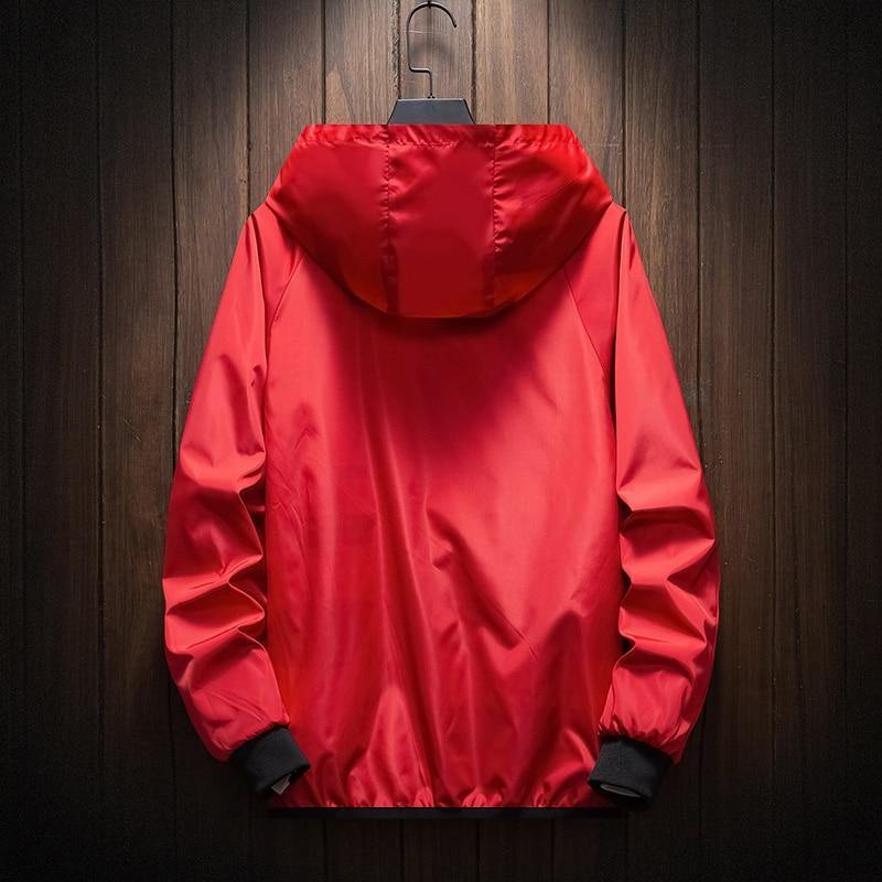 Two-sided Men's Windbreaker Light Weight Coat - AM APPAREL