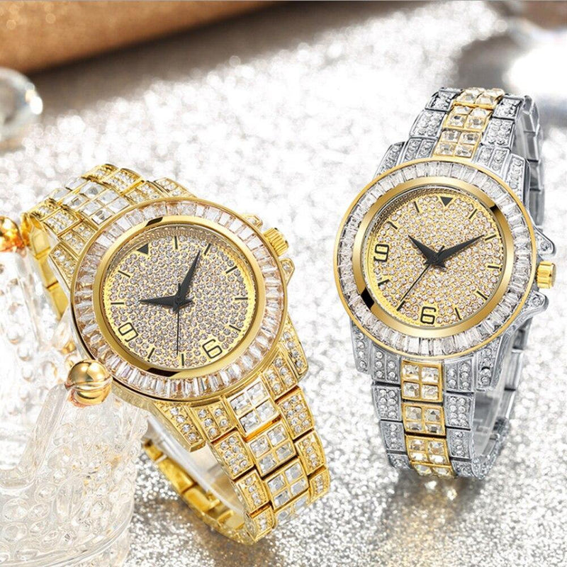 Unisex Iced Out Rhinestone Watch - AM APPAREL