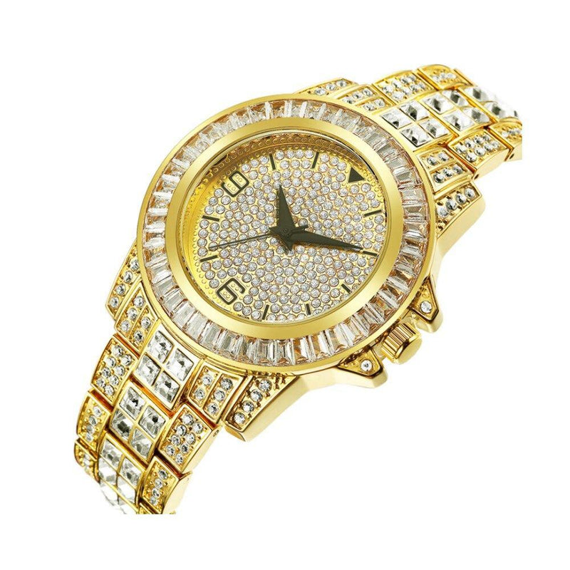 Unisex Iced Out Rhinestone Watch - AM APPAREL