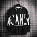 Unisex Letter-Printed Casual Round Neck Sweatshirt - AM APPAREL