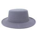 Unisex Woolen Flat Top Fedora Hat - AM APPAREL