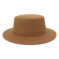 Unisex Woolen Flat Top Fedora Hat - AM APPAREL