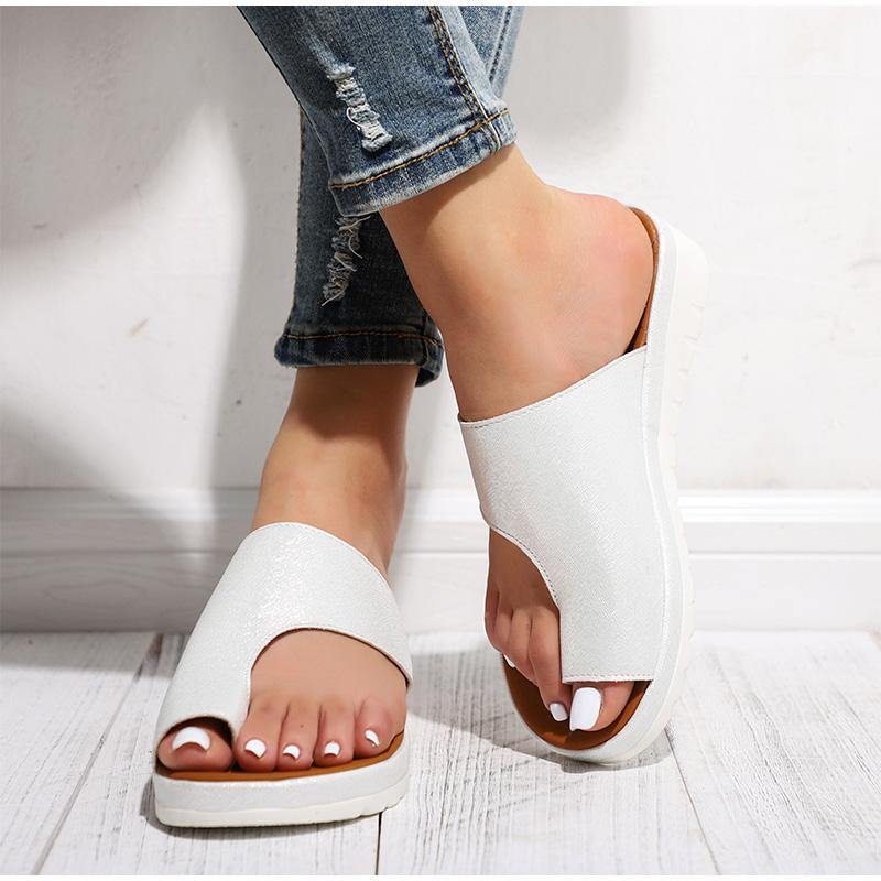 Women's Comfy Flat Platform Sandals - AM APPAREL