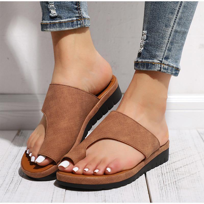 Women's Comfy Flat Platform Sandals - AM APPAREL