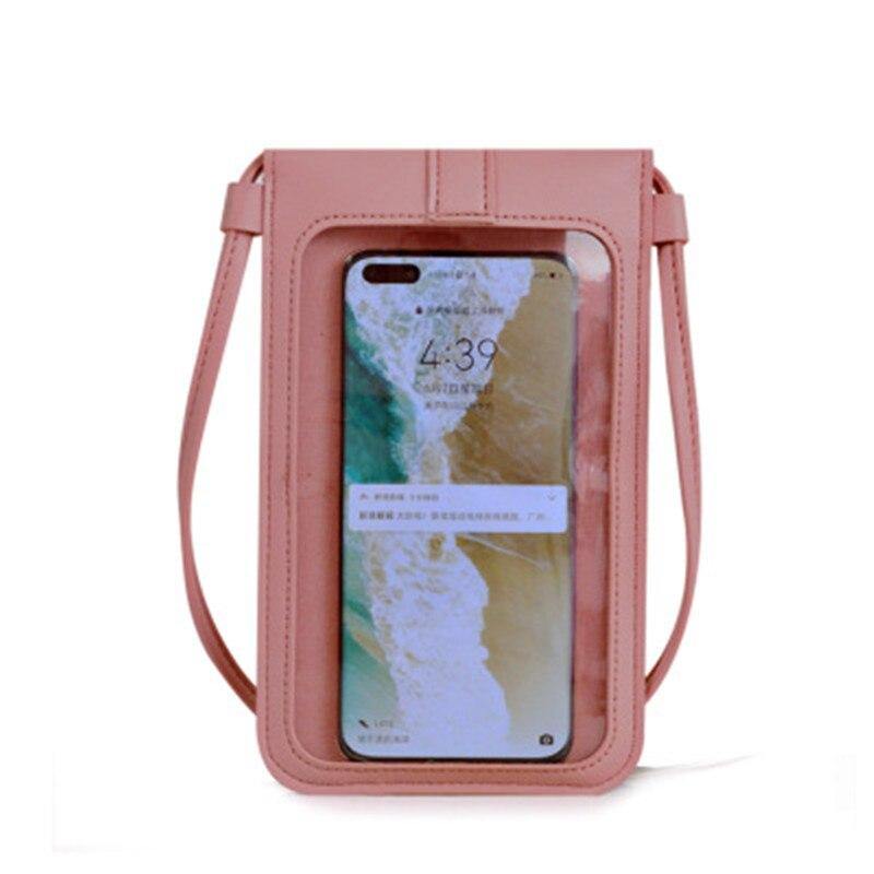 Women's Crossbody Faux Leather Phone Clutch - AM APPAREL