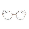 Women's Round Metal Frame Glasses With Clear Lens - AM APPAREL