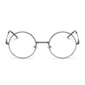 Women's Round Metal Frame Glasses With Clear Lens - AM APPAREL