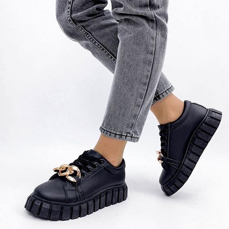 Women Sport Designer Lace-Up Sneakers - AM APPAREL