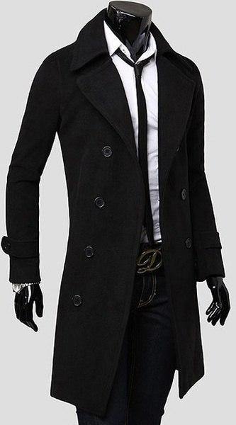 ZOGA Men's Brittish Long Trench Coats - AM APPAREL